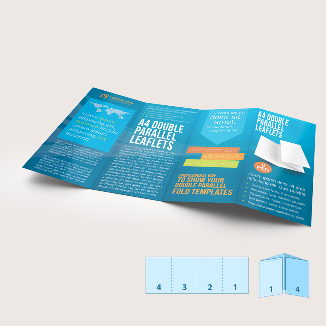 A4 Double Parallel Leaflets